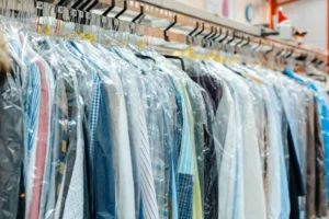 dry cleaning clothes