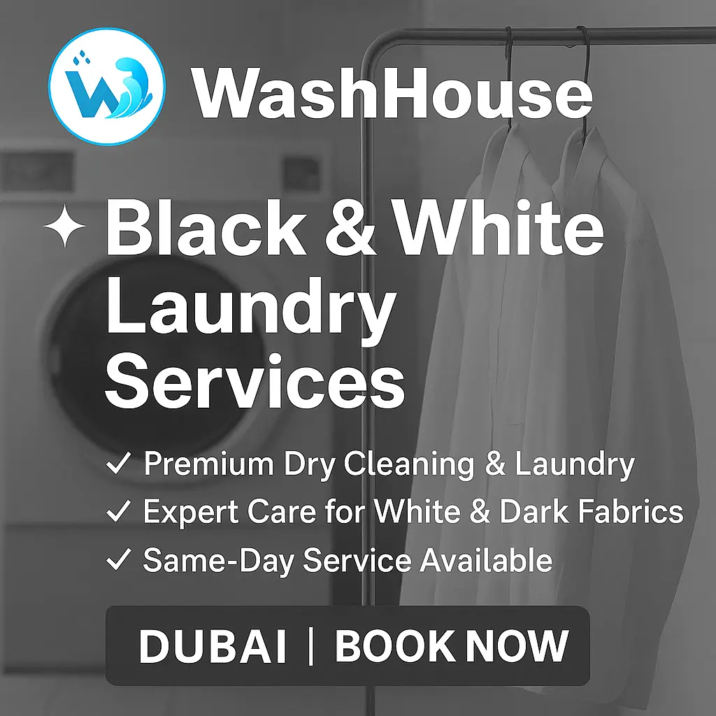 Black and white laundry Dubai