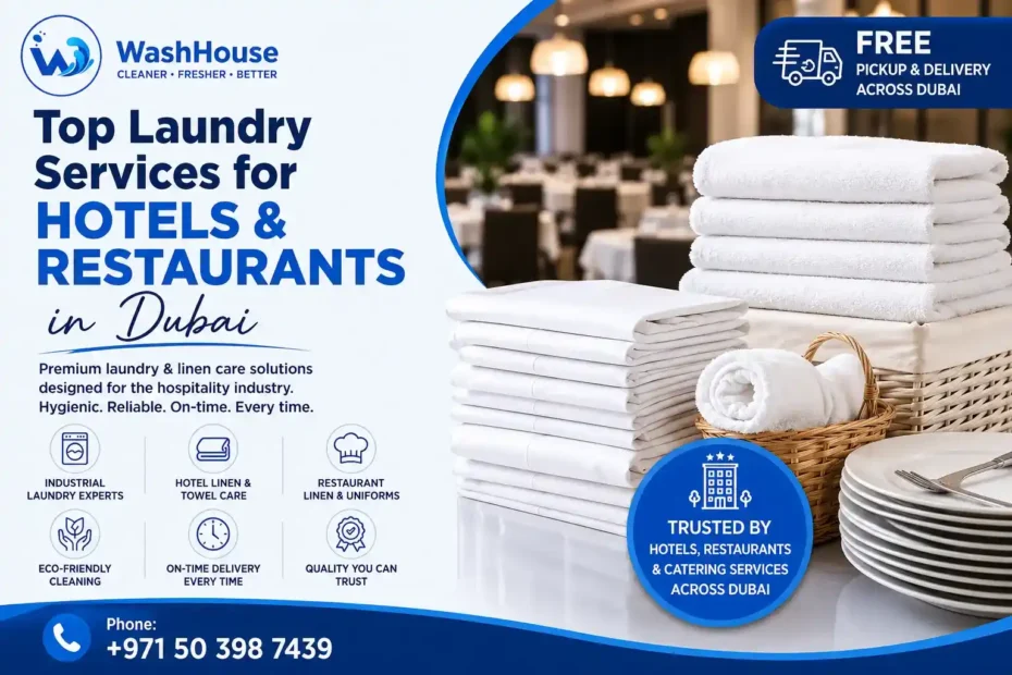 Laundry services for hotels and restaurants in Dubai