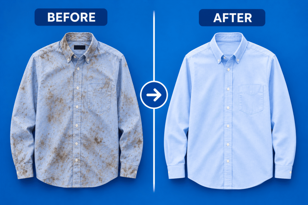 Professional shirt pressing and cleaning 1
